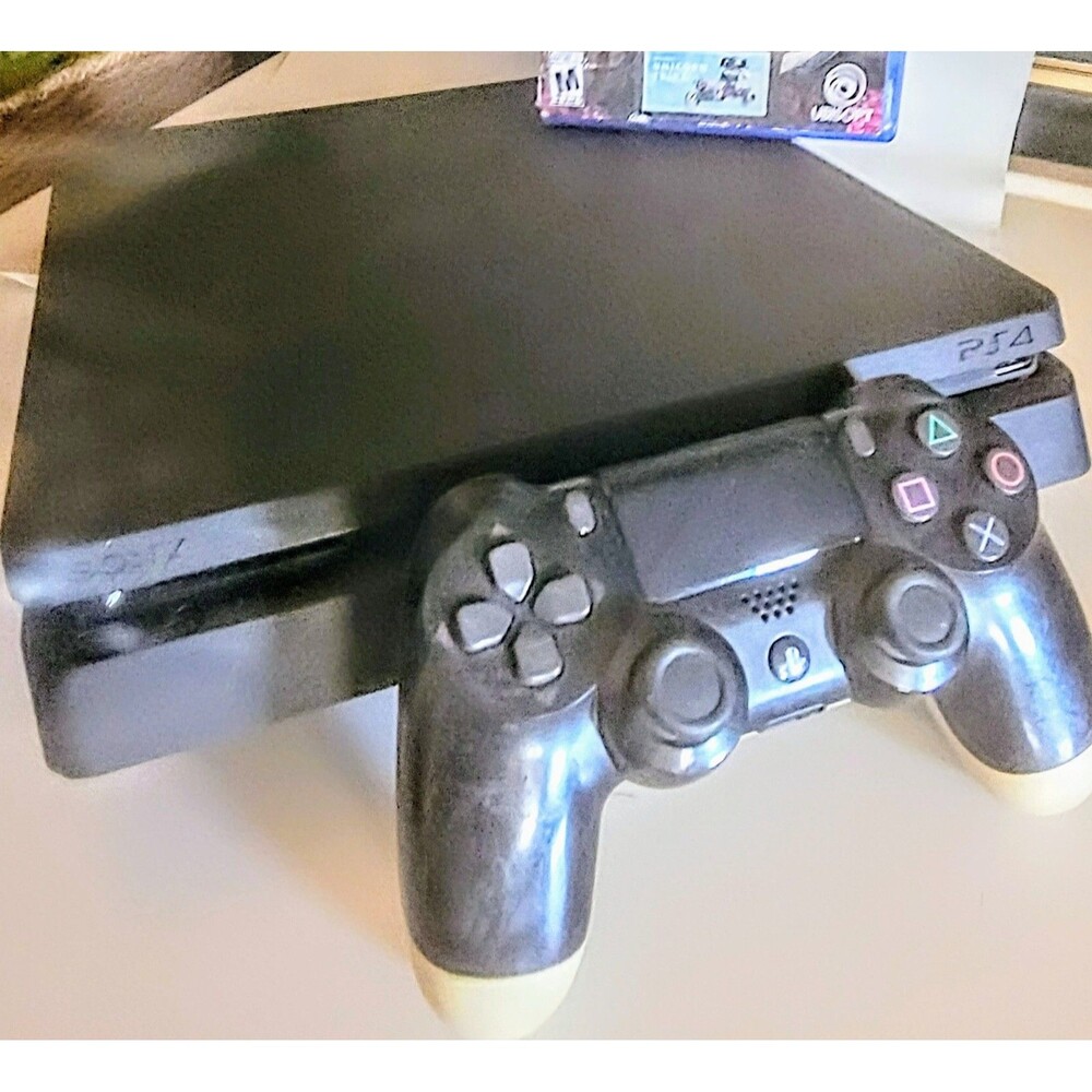 SONY Slim PlayStation 4 Jet Black 1TB Home Console with 2 wireless controllers